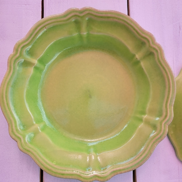 Nicola Fasano Italian Dishware ~ 2 Bowls ~ Chartreuse Green ~ Vintage (?) Pretty - Picture 12 of 16